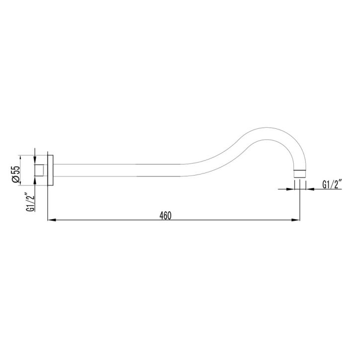 Кронштейн для верхнего душа Lemark LM4787G Золото