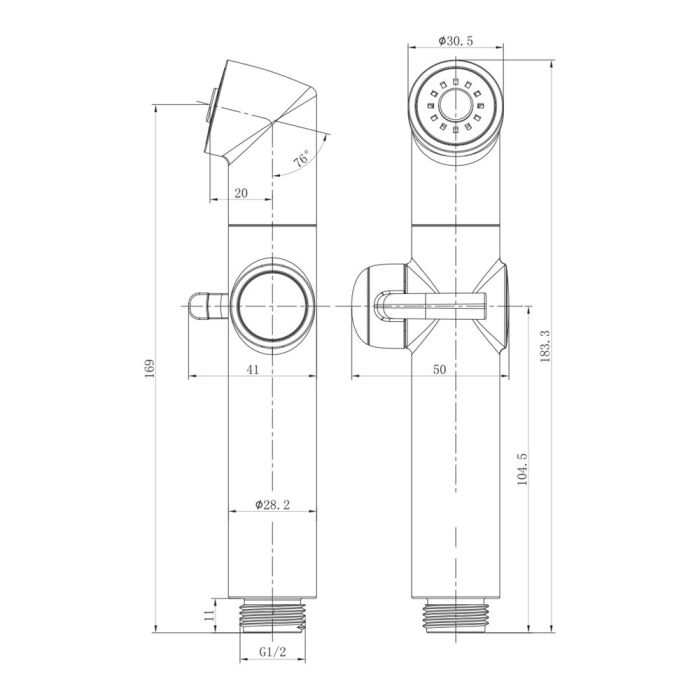 Гигиенический душ Lemark LM8075BL Черный