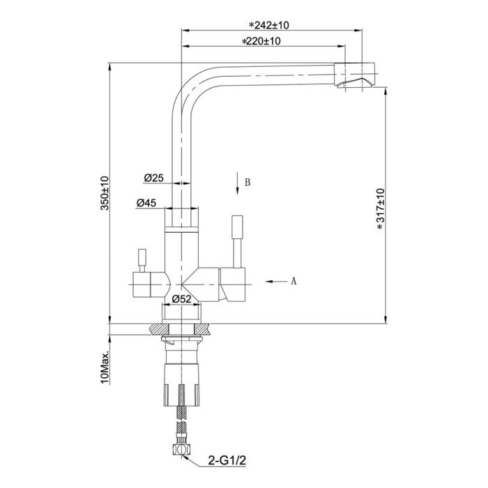 Смеситель для кухни Lemark Expert LM5061RGN Розовое золото