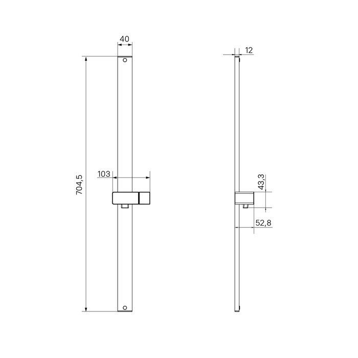 Стойка для душа IDDIS черная матовая Optima Home (OPH70B0i17)