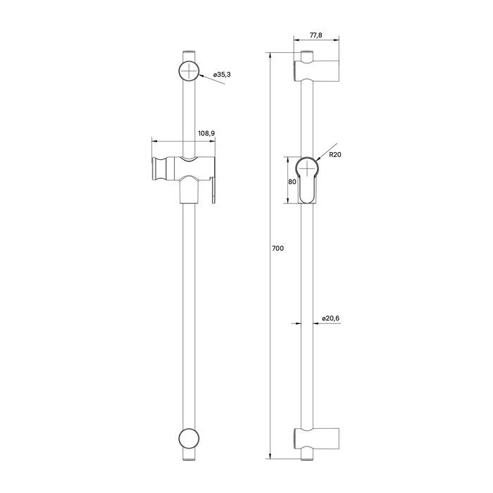 Стойка для душа IDDIS Ray (RAY70G0i17)