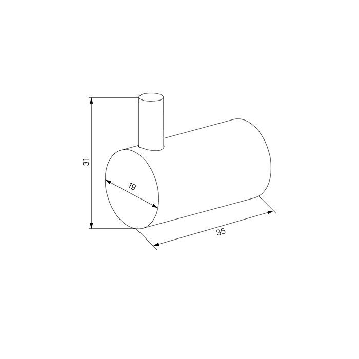 Комплект одинарных крючков IDDIS Petite, сплав металлов, черный матовый (PET2SB3i41)