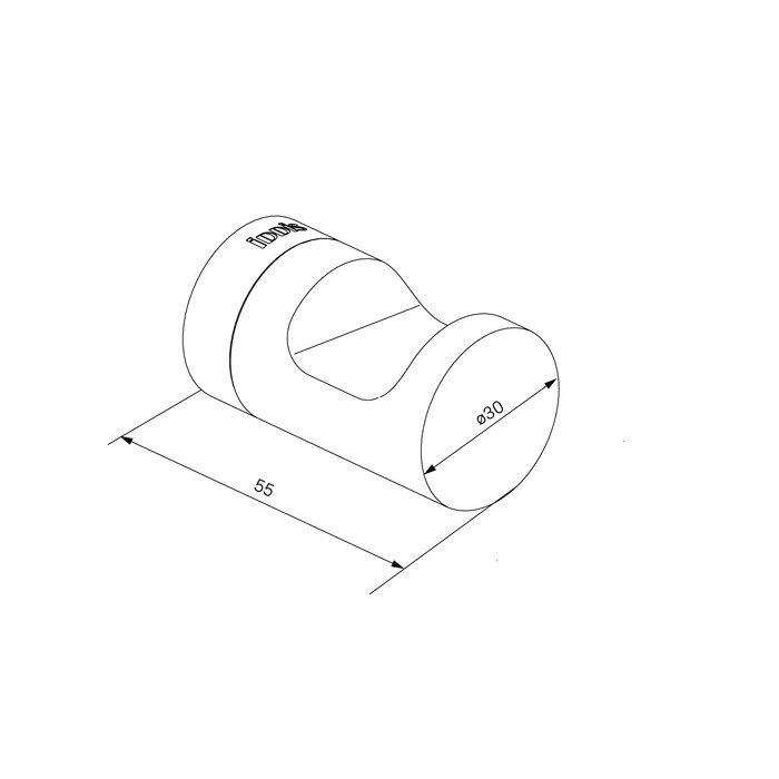 Крючок одинарный IDDIS Noa черный матовый (NOABL10i41)