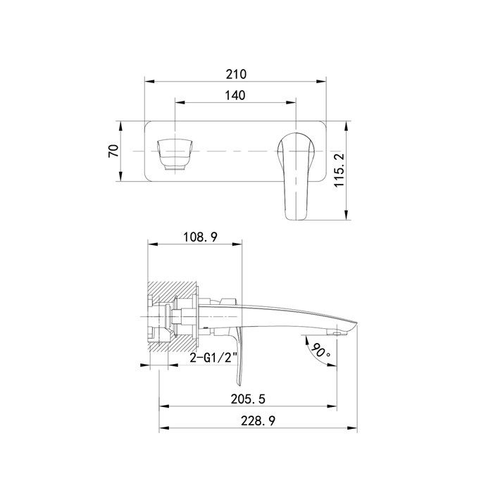 Смеситель для раковины IDDIS Ray (RAYBL00i65)