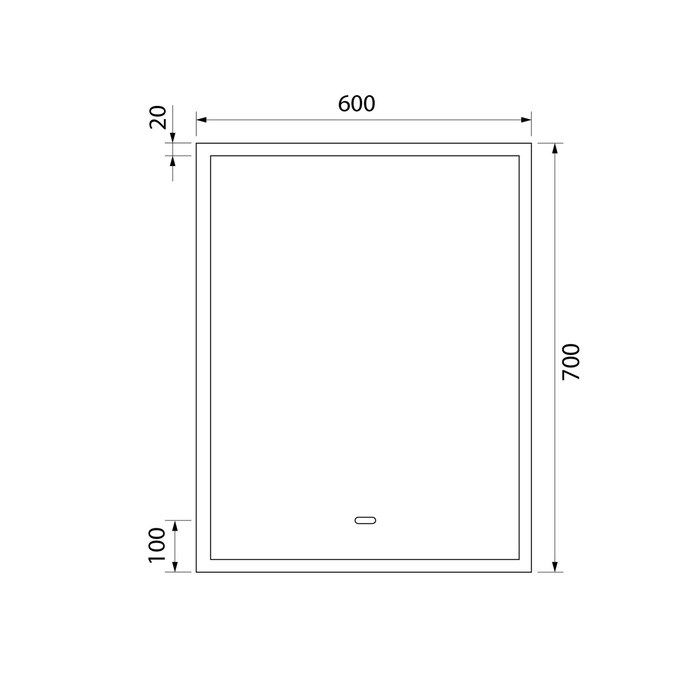 Зеркало с подсветкой, 60 см, IDDIS Slide (SLI6000i98)