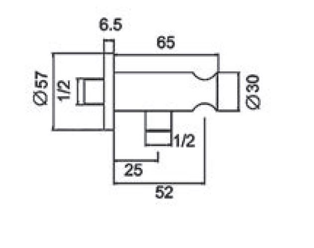 Держатель для душа с отводом ESKO (SH805)