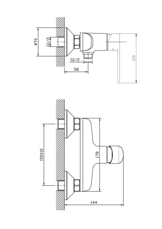 Смеситель для душа ESKO Belgrade (BD 80)