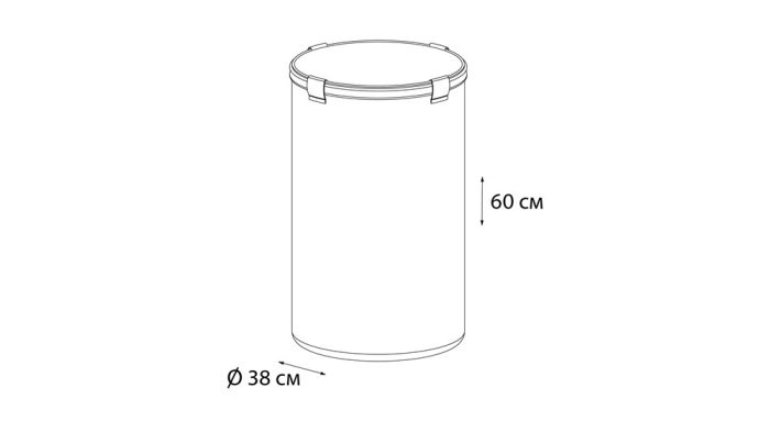 Корзина для белья FIXSEN серая (FX-1031А)