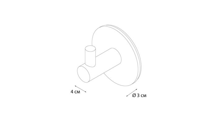 Крючок 3M - 2 штуки, черный Fixsen Equipment (FX-558A)