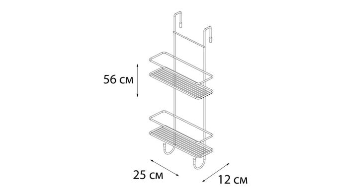 Полка Fixsen для душевой кабины двухэтажная белая (FX-740W-2)