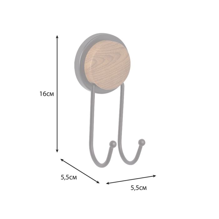 Крючок Fixsen двойной MAGIC WOOD (FX-46005A)
