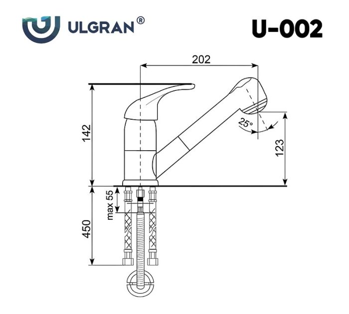 Смеситель Ulgran U-002-345, шоколад