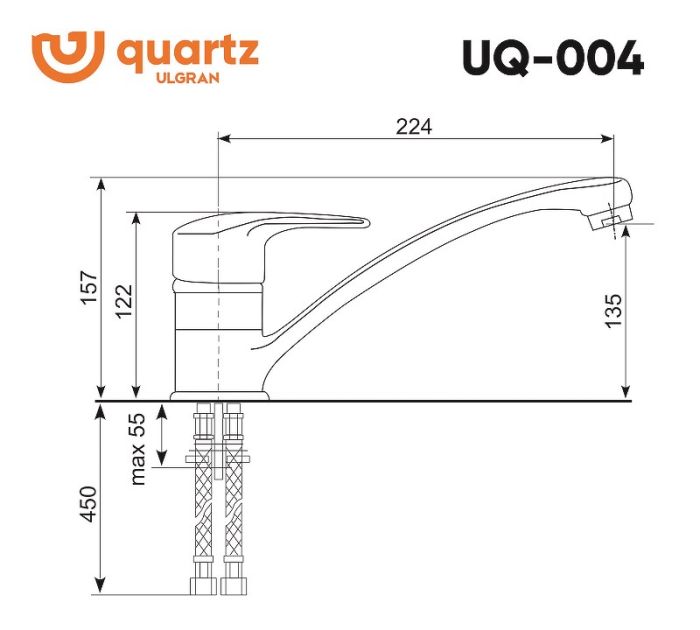 Смеситель для кухни Ulgran Quartz UQ-004-08 Космос