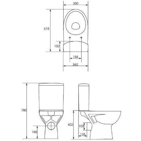 Чаша от унитаза Cersanit Parva (S-MK-PARVA030/031) белая