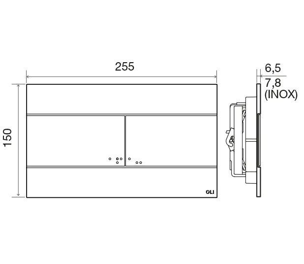 Комплект:Инсталляция OLI 80 ECO, механическая клавиша смыва Slim белый (886914SLO1)