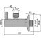 Угловой вентиль с фильтром 1/2" ? 1/2", круглый, хром, арт.ARV003