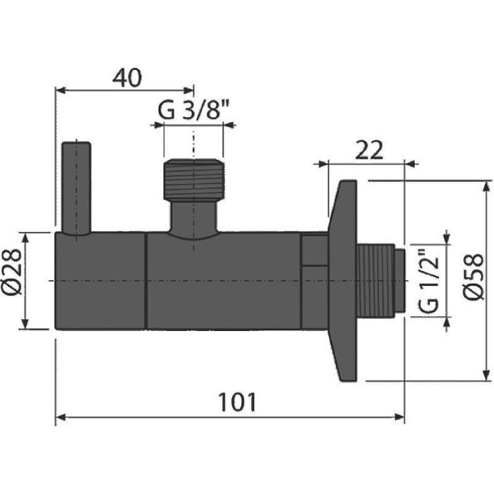 Угловой вентиль с фильтром 1/2"?3/8", черный-мат, арт. ARV001-BLACK, арт. ARV001-BLACK