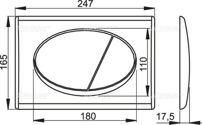 Set инсталляции с белой кнопкой арт. AM101/1120-3:1 RU M70-0001