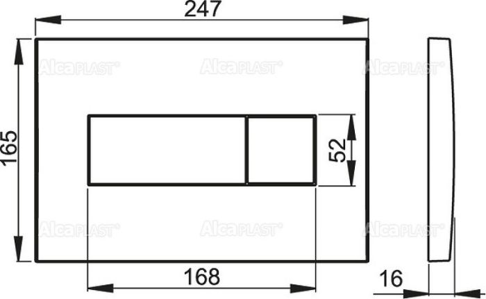 Set инсталляции с хром кнопкой арт. AM101/1120-3:1 RU M371-0001