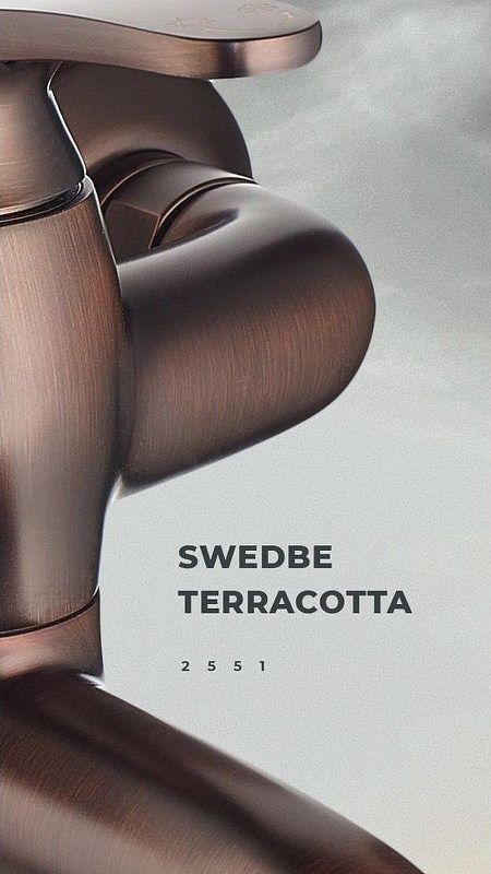 Смеситель для ванны Swedbe Terracotta 2551 Терракота