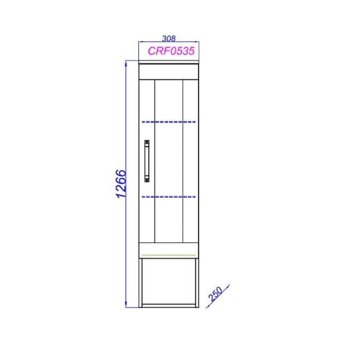 Подвесной пенал AQWELLA Craft , 30,8см  (CRF0503DB)