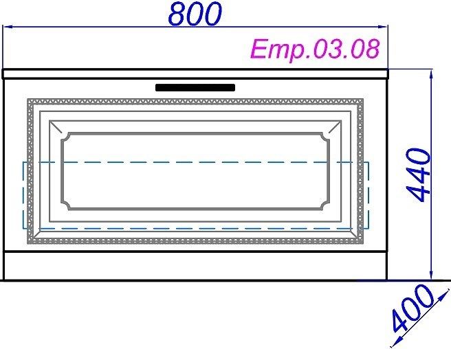 Напольная тумба AQWELLA Empire , 80см  (Emp.03.08/W)