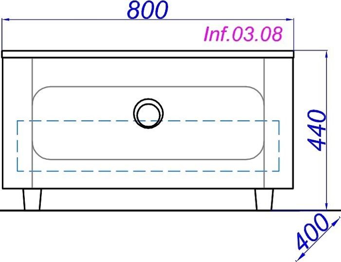 Напольная тумба AQWELLA Infinity , 80см  (Inf.03.08)