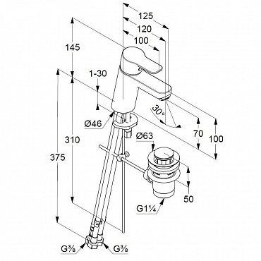 Комплект смесителей с душем KLUDI Pure and Easy (378450565) хром