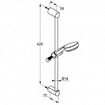 Комплект смесителей с душем KLUDI Pure and Easy (378450565) хром