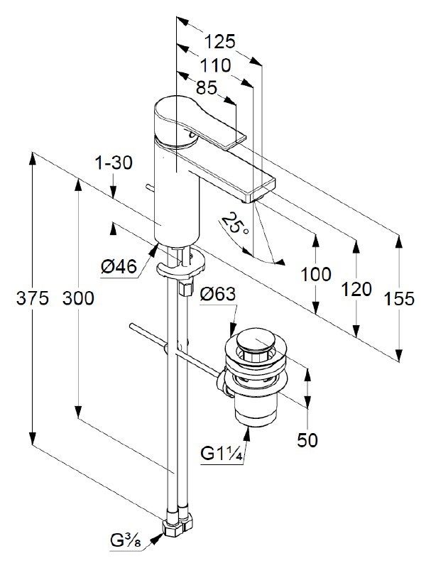 Смеситель для раковины KLUDI Zenta SL (482900565) хром