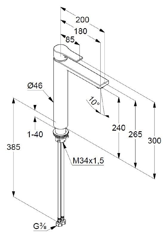 Смеситель для раковины KLUDI Zenta SL (482560565) хром