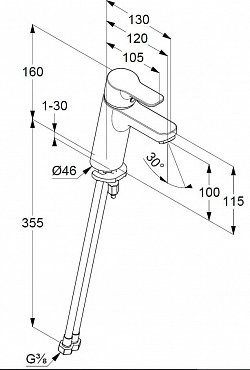 Смеситель для раковины Kludi Pure&Easy XL 372929165