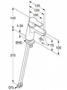 Смеситель для раковины KLUDI Pure and Easy (370289165) белый