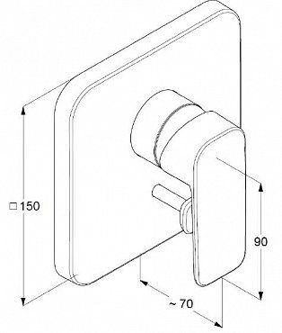 Смеситель для ванны KLUDI Pure and Style (404190575) хром