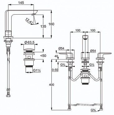 Смеситель для раковины Kludi Ameo 413930575 (413930575)