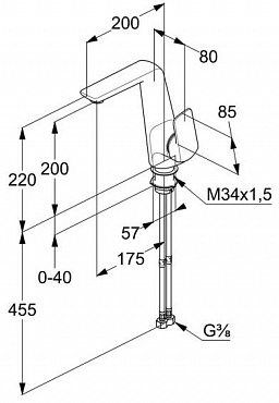 Смеситель для раковины Kludi Ameo 410240575 (410240575)