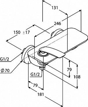 Смеситель для душа Kludi Balance 527100575