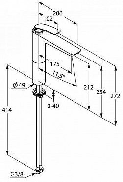 Смеситель для раковины Kludi Balance 522960575