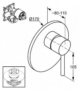 Смеситель для душа Kludi Bozz 386550576