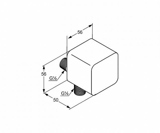 Подключение душевого шланга KLUDI A-QA (655434300) белый