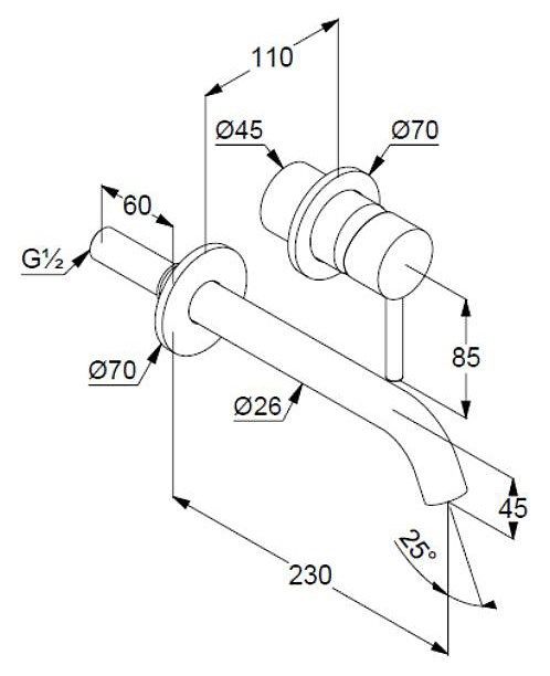 Смеситель для раковины KLUDI Bozz 382455376 Белый матовый