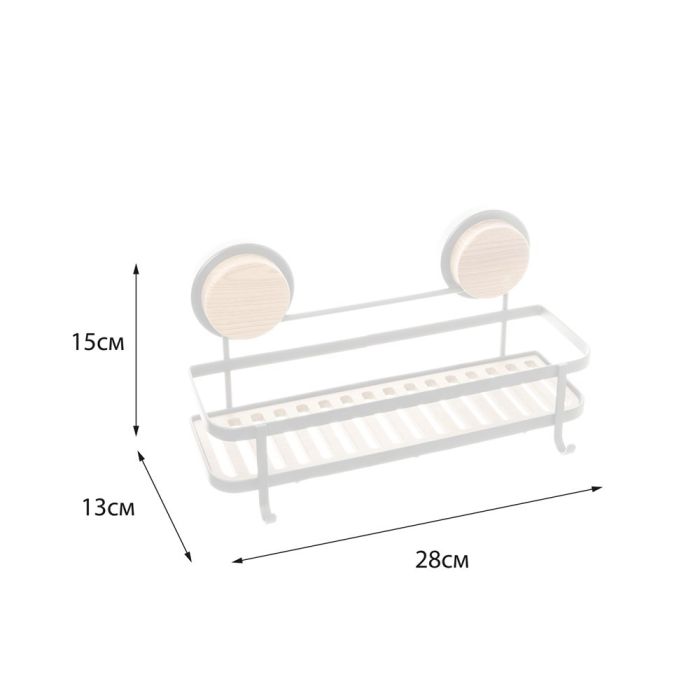 Полка Fixsen прямая одноэтажная черная-дерево  Magic (FX-950B-1)