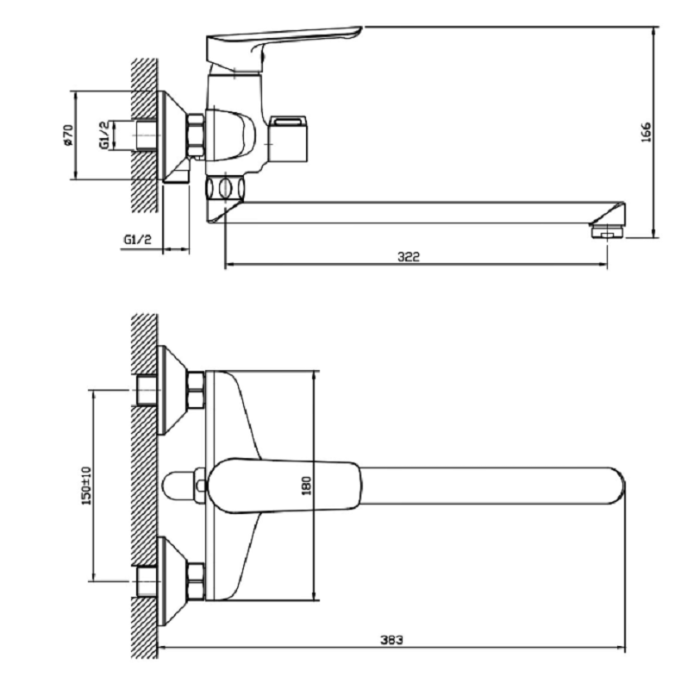 Смеситель ESKO для ванны Lagos (LG 31)