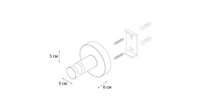 Крючок одинарный хром Fixsen Comfort Chrome (FX-85005)