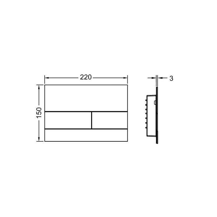 Смывная клавиша TECE TECEsquare (9240834) (белая матовая)