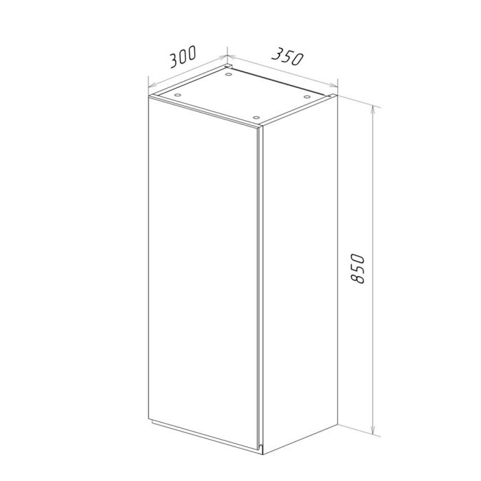 Шкаф Lemark VEON LM01V35PL 35 см подвесной Белый глянец