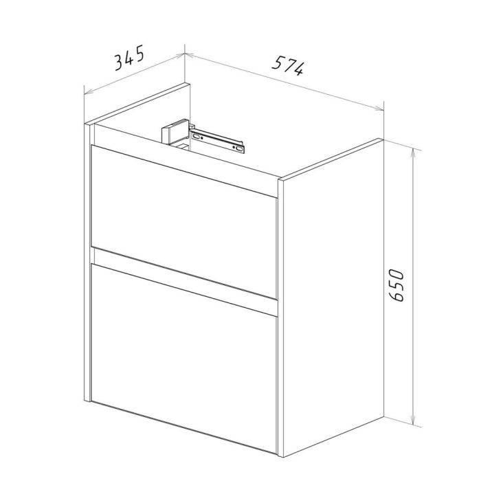 Тумба под раковину Lemark Combi LM03C50T 60 см белый глянец