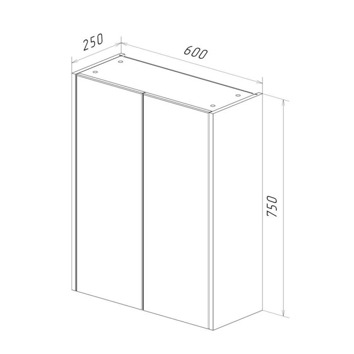 Подвесной шкаф Lemark Combi 60 LM03C60SH-Beton Бетон, Белый глянец