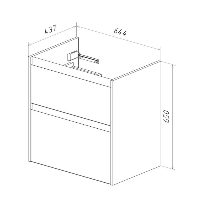 Тумба под раковину Lemark Combi 70 LM03C70T-black подвесная, Белый глянец