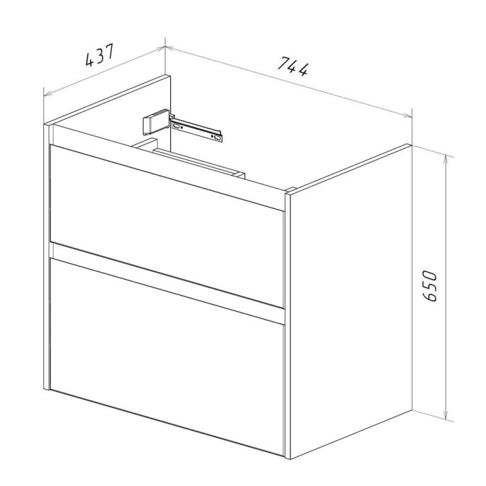 Тумба под раковину Lemark Combi 80 LM03C80T-black подвесная, Белый глянец